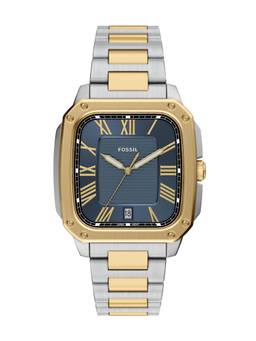 Fossil - Blue Crosby Silver Toned Men Quartz Watch (FS6161) (M)