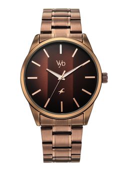 Fastrack - Vyb Drift Quartz Brown Dial Brown Stainless Steel Strap (FV30041QM01W) (M)