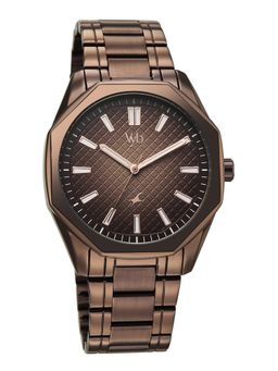 Fastrack - Vyb Quest Quartz Brown Dial Brown Zinc Alloy Strap (FV30042QM01W) (M)