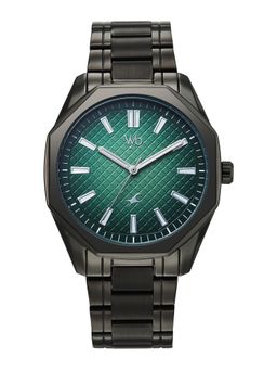 Fastrack - Vyb Quest Quartz Green Dial Grey Zinc Alloy Strap (FV30042QM02W) (M)