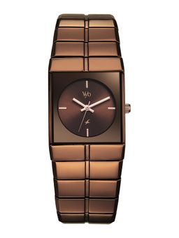 Fastrack - Vyb Nova Quartz Brown Dial Brown Alloy Strap (FV30044QM01W) (M)
