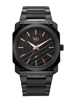 Fastrack - Vyb Challenger Quartz Black Dial Black Stainless Steel Strap (FV30045NM01W) (M)