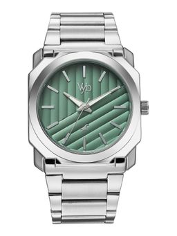 Fastrack - Vyb Challenger Quartz Green Dial Silver Stainless Steel Strap (FV30045SM01W) (M)