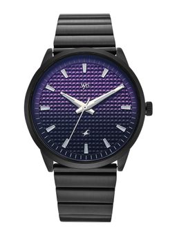 Fastrack - Multi-Colour Vyb Arcane Quartz Purple Dial Black Stainless Steel Strap (FV30047NM01W) (M)