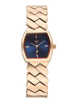 Fastrack - Vyb Showstopper Quartz Navy Blue Dial Rose Gold Alloy Strap (FV60112WM01W) (M)