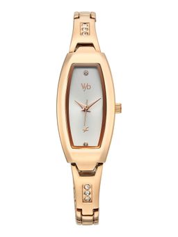 Fastrack - Vyb Manifester Quartz Silver Dial Gold Stainless Steel Strap (FV60113WM01W) (M)