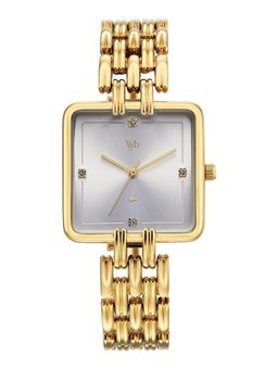 Fastrack - Vyb Minimalist Quartz Silver Dial Gold Alloy Strap (FV60122YM01W) (M)