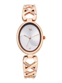 Fastrack - Vyb Charmer Quartz Silver Dial Rose Gold Alloy Strap (FV60126WM01W) (M)
