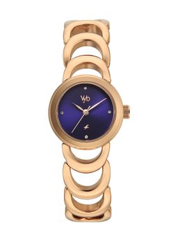 Fastrack - Vyb Bliss Quartz Navy Blue Dial Rose Gold Alloy Strap (FV60131WM01W) (M)