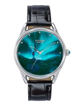 Sonata - Poze 8 Quartz Blue Dial Black Leather Strap (SP70100SL02W) (M)