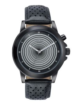 Sonata - Poze 8 El Glow Watch Black Dial Black Pu Leather Strap (SP70111NL01W) (M)