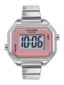 Sonata - Poze 8 Digital Ring Lt Pink Dial Ips Steel Metal Ring Strap (SP80167SM01W) (M)