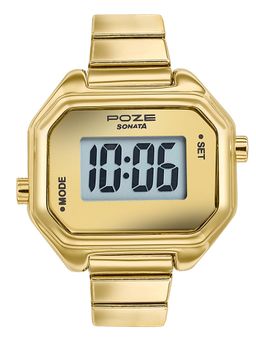 Sonata - Poze 8 Digital Ring Lt Green Dial Ipg Steel Metal Ring Strap (SP80167YM01W) (M)