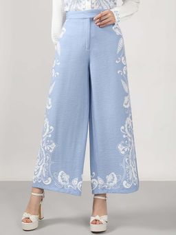 VERO MODA - Women Blue Printed Pants