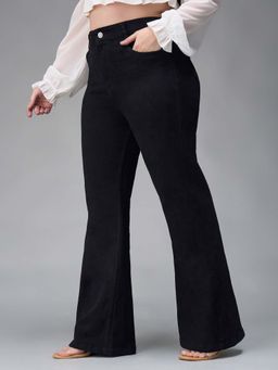 Miss Chase - A+ Curve Collection Plus Size Women's Black Bootcut High rise Jeans