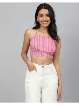 Fabindia - FabNu Pink Cotton Stripes Top