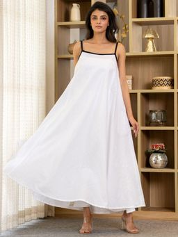 HOUSE OF JAMOTI - White Willow Whisper White Maxi Dress