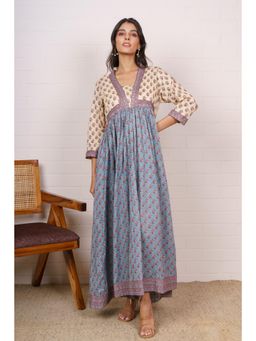 NAVYAS FASHION - Pastel Blue Cotton Dress