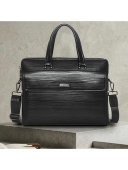 ESBEDA - Black Sterling Office Laptop Bag With Detachable Strap (M)