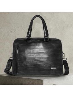 ESBEDA - Black Imperial Office Laptop Bag With Detachable Strap
