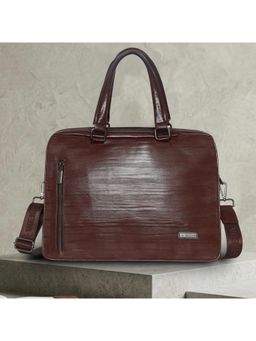 ESBEDA - Brown Imperial Office Laptop Bag With Detachable Strap