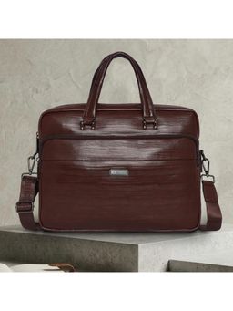 ESBEDA - Brown Frontline Pro Laptop Bag With Detachable Strap (M)
