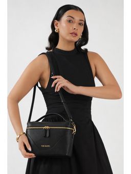 THE GUSTO - Women Bento Sling Bag With Detachable Strap - Black