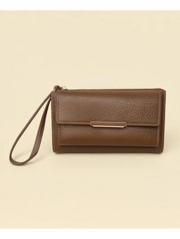 CrossKulture - Women Brown Textured Wallet