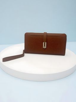 CrossKulture - Women Brown Textured Wallet