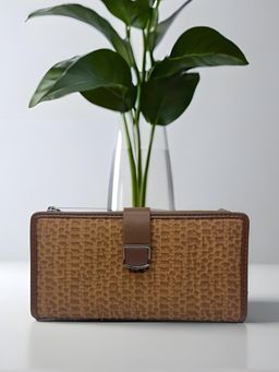 CrossKulture - Women Brown Textured Wallet