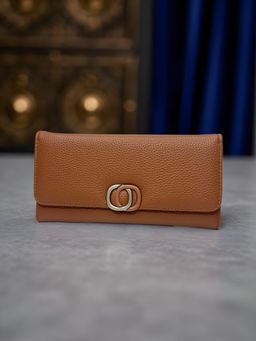 CrossKulture - Women Brown Textured Wallet