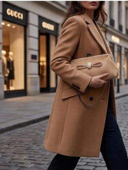 YELONA - Womens Velvet Evening Clutch With Detachable Strap - Almond Beige