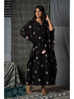 NAVYAS FASHION - Black Ajrakh Print Kaftan
