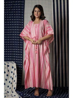 NAVYAS FASHION - Pink Printed Kaftan