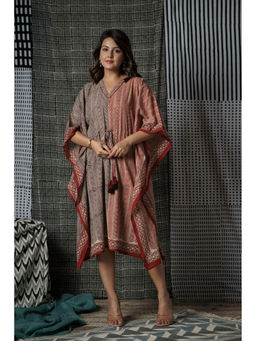 NAVYAS FASHION - Multi-Colour Bagru Knee Kaftan