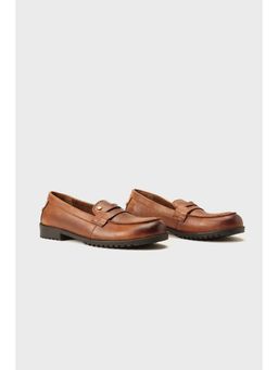One Friday - Boys Tan Leather Loafers