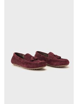 One Friday - Boys Maroon Leather Moccasins