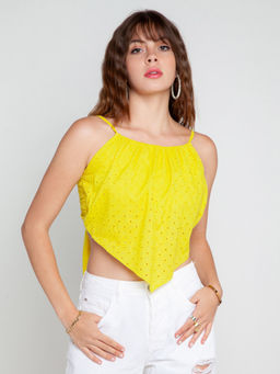 Zink London - Women's Yellow Solid Top