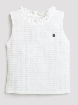 TINY GIRL - Textured Tops White