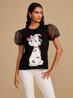 Kazo - Disney Dalmatians Organza Sleeves Top