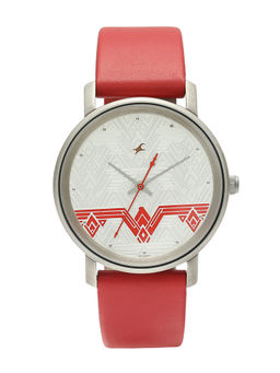 Fastrack - Silver Antique-Red Dial Analog Watch For Women (6244QL02)