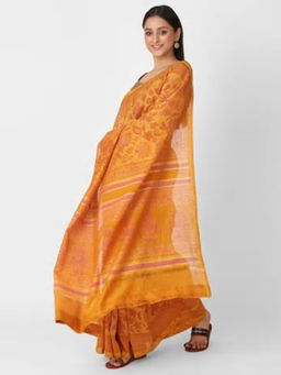 Fabindia - Cotton Silk Block Printed Sari