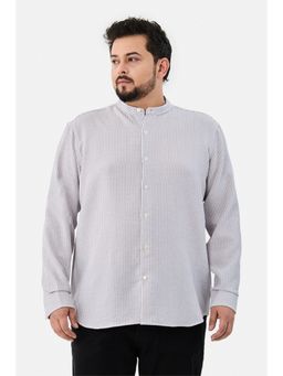 Snitch - Purple Stripes Regular Casual Plus Size Shirt for Men