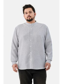 Snitch - Black Stripes Regular Casual Plus Size Shirt for Men