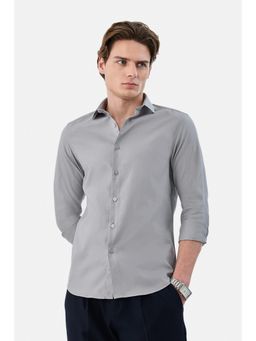 Snitch - Grey Full Sleeves Slim Formal Shirt for Men
