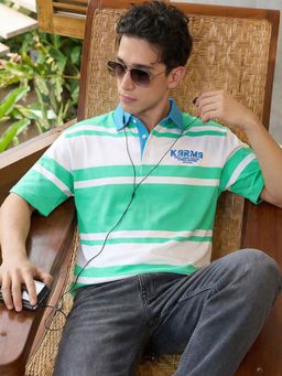 Bewakoof - Heavy Duty Men's Colorblock Oversized Polo T-Shirt