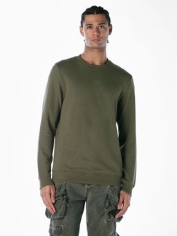 Jack & Jones - Men Regular Fit Green Sweatshirt