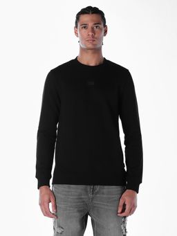 Jack & Jones - Men Regular Fit Black Sweatshirt