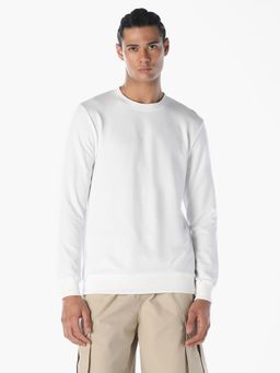 Jack & Jones - Men Regular Fit White Sweatshirt
