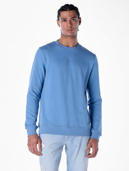 Jack & Jones - Men Regular Fit Blue Sweatshirt
